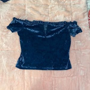 Blue crop top in size medium